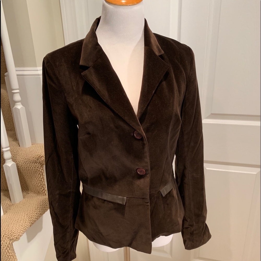 NWT, Tyler, gorgeous chocolate brown velvet blazer